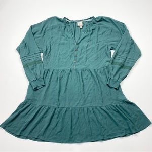 Women’s Knox Rose Long Sleeve Carrie Tiered Tunic Dress Size Large